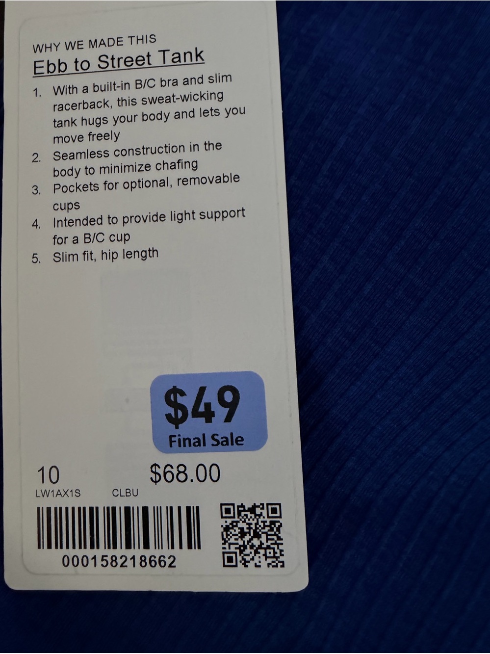 Lululemon - Ebb to Street Tank - Size 10 and 12 - NWT - Picture 5 of 10